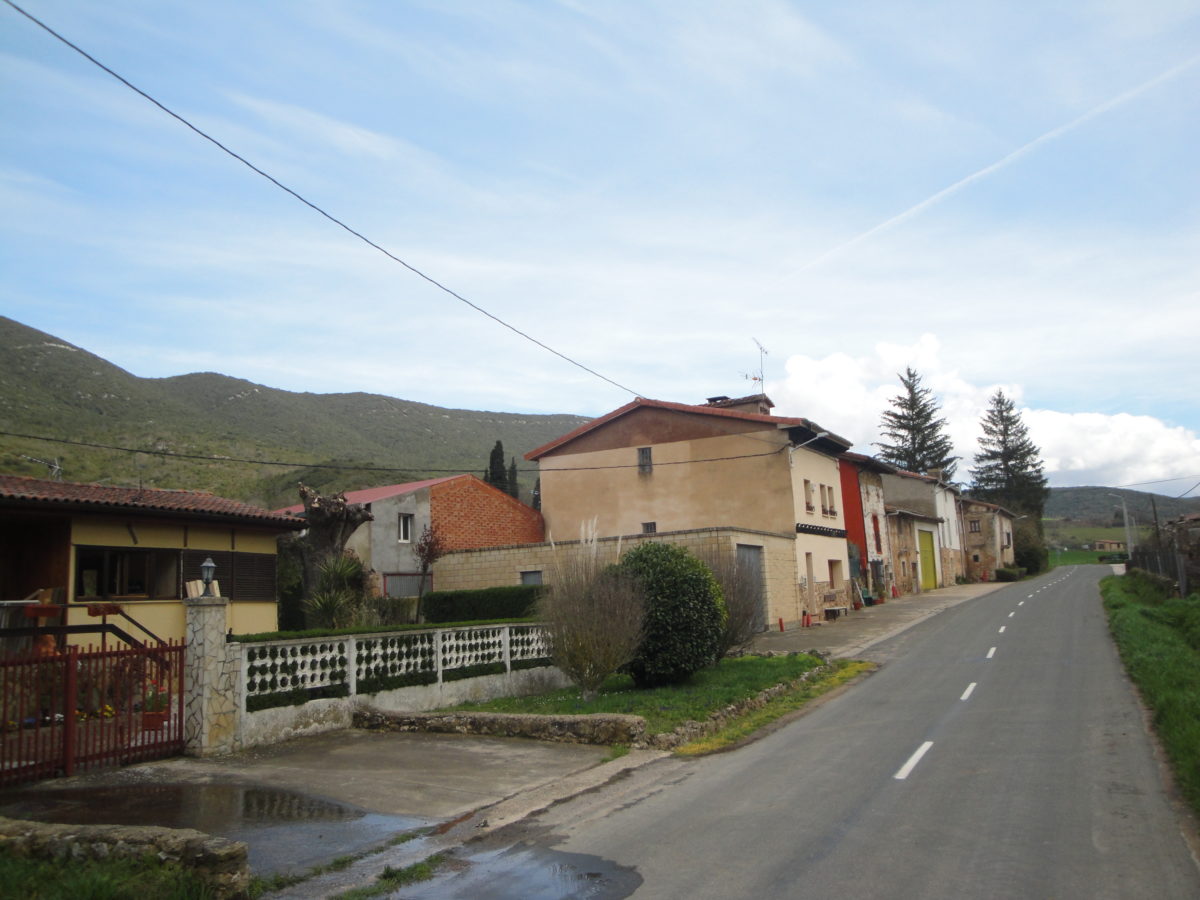 casas ques se alinean al lado de la carretera